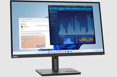  Lenovo 27" T27p-30 Black/Red, 16:9, IPS, 3840x2160, 4ms, 350cd, 60Hz, 1xHDMI, 1xDP, USB-C, 4xUSB, LAN, HAS